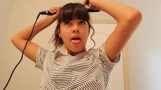 HOW TO style BANGS  I cut my own bangs [upl. by Brockie]