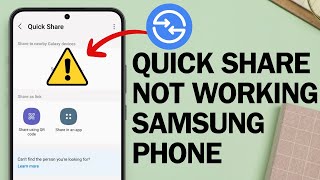 FIXED Quick Share Not Working on Samsung Phone [upl. by Adley]