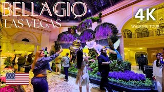 Bellagio Las Vegas Hotel Walking Tour 2024 4K [upl. by Berlauda]