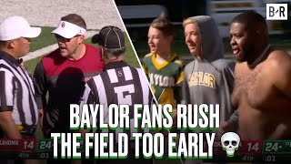 Baylor Fans Get Kicked Off The Field After Rushing With 1 Second Left 😭 [upl. by Bain]