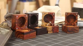 Making a Set of Exotic Wood Ring Boxes [upl. by Pinto]