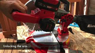 Einhell Power X Change 18 Volt Cordless 8 5 Inch 3000 RPM Miter Saw A very capable compound miter [upl. by Enelrats]