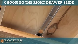 Drawer Slide Tutorial Choosing the Right Drawer Slide [upl. by Linette778]