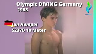 1988 Jan Hempel  Germany Diving  5237D  Mens 10 meter diving 1988 [upl. by Ramiah]