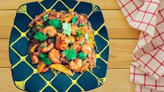 DEVILED PRAWNS POTATO CURRYEASY RECIPE SRI LANKAN STYLE PRAWNS CURRYSEAFOOD RECIPE [upl. by Rabassa]