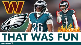 Saquon Barkley RUNS WILD Cut Jake Elliott Concerns  Eagles vs Commanders TNF INSTANT REACTION [upl. by Tarkany376]