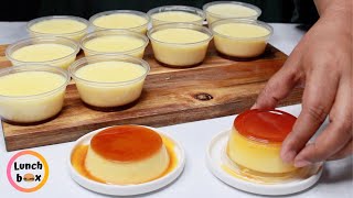 Without Oven 10 minutes 3 ingredient Egg Pudding  Caramel Egg Pudding by Lunch Box [upl. by Zavras499]