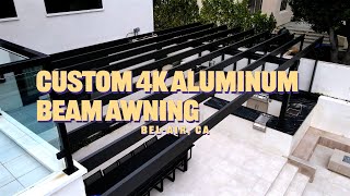 Custom 4K Aluminum Beam Awning in BelAir  Elite LA Patios [upl. by Ronica]