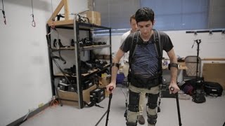 Watch this robotic exoskeleton help a paralyzed man walk [upl. by Coleman]