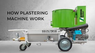 How Plastering Machine work  SCHWING Stetter  Plastering Machine [upl. by Alithea]