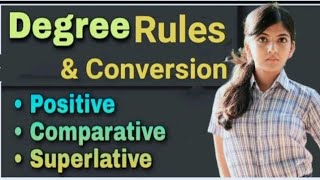 Degree Rules amp Conversion  Learning English GrammarSpoken ampBasic grammar [upl. by Ogram]