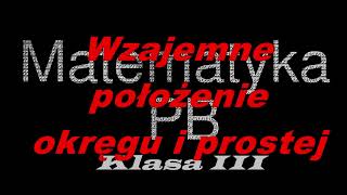 Nowa Era klasa 4 zad2 strona 109 Wzajemne położenie okręgu i prostej [upl. by Adrell]