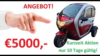 Jetzt kaufen nur €5000 Kabinenroller 22kW Elektro 2545kmh ElektroAuto MopedAuto [upl. by Giark]