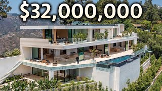 Inside a 32000000 BEVERLY HILLS Modern MEGA Mansion with Amazing Views [upl. by Daron]