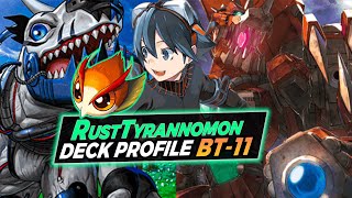 Digimon TCG Tyrannomon Deck Profile BT11 [upl. by Nohsid729]