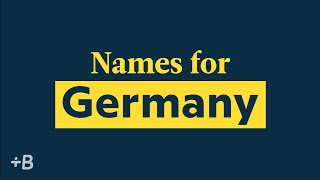 Why Does Germany Have So Many Names [upl. by Springer336]