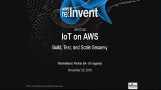 AWS architect features Mongoose OS at reInvent 2016 [upl. by Anima]