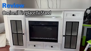 Fireplace Tv Stand Review  Oneinmil Fireplace TV Stand for TVs up to 65 Inch [upl. by Oaoj49]