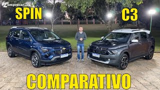 Comparativo Chevrolet Spin x Citroën C3 Aircross  Qual modelo de 7 lugares é melhor [upl. by Sung]