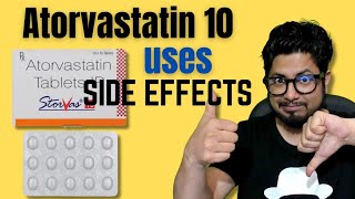 Storvas 10 mg tablet uses in hindi  Atorvastatin 40  Atorvastatin uses  Atorvastatin side effects [upl. by Depoliti]