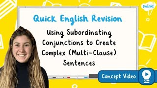 How Do You Use Subordinating Conjunctions  KS2 English Concept for Kids [upl. by Steve]