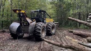 John Deere 640D Skidder out in the woods logging equipment [upl. by Normalie]