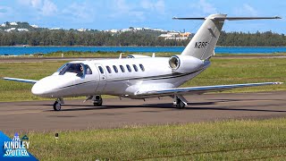 4K CitationMax Visits Bermuda  Beautiful BizJet Planespotting Action  Arrivals amp Takeoffs [upl. by Rednaskela]