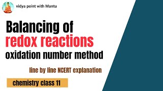 Balancing of redox reactions oxidation number method [upl. by Beck]