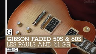 Gibson Faded 50s amp 60s Les Pauls And 61 SG Demo [upl. by Eddina]