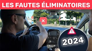 LES FAUTES ÉLIMINATOIRES AU PERMIS 2024 [upl. by Inittirb]