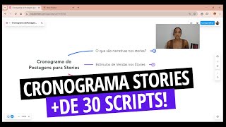 CRONOGRAMA de Postagens Para STORIES  NARRATIVAS Para STORIES do Instagram [upl. by Ynaffets]