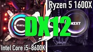 Intel i5 8600K Vs AMD 1600X GTX 1080Vega 64 DX12 Battle [upl. by Archer342]