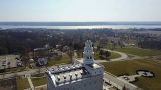 20170304  Nauvoo Temple Angel Moronis View And Flight ToFrom River  4K [upl. by Aihpled]