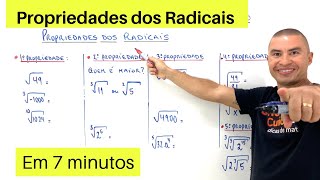 PROPRIEDADES DOS RADICAIS EM 7 MINUTOS [upl. by Rutherfurd]