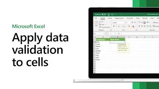 How to apply data validation to cells in Microsoft Excel [upl. by Sanbo]