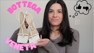 BOTTEGA VENETA STRECH SANDALS  sizing fit review [upl. by Zobe455]