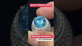 NATURAL BLUE TOPAZ SWIS ELECTRIC “Byanora Gemstone” gemstone batupermata bluetopaz [upl. by Richers]