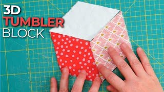 2 Ways of Making a Tumbling Block Quilt Block With and Without The Dreaded Y Seam [upl. by Kcyred]