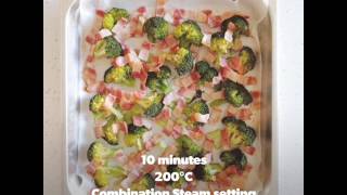 Combi Steam Oven Recipe Broccoli and Bacon Quiche [upl. by Onitnevuj591]