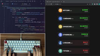 ASMR Programming  Crypto Price App  No Talking [upl. by Atilemrac]