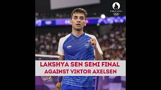 LAKSHYA SEN SEMI FINAL MATCH vs VIKTOR AXELSEN  Paris Olympics 2024  Badminton olympics bwf [upl. by Aicilra]