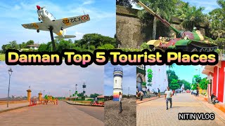 The Best of Daman Top 5 Tourist Places Jampor devka beach [upl. by Ahsirk]