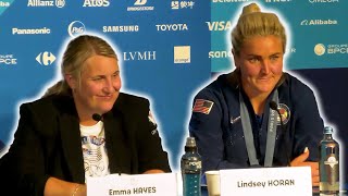 Emma Hayes and Lindsey Horan GOLD WINNING press conference 🥇 Brazil 01 USA 🗼 Paris 2024 Olympics [upl. by Lasonde729]