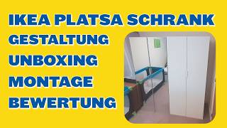 IKEA PLATSA Kleiderschrank Montage Design Auspacken und Bewertung [upl. by Ewold]