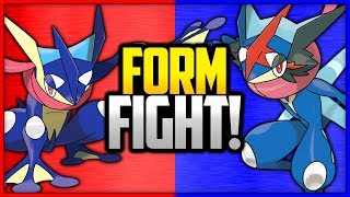 Greninja vs AshGreninja  Pokémon Form Fight [upl. by Odnalo]