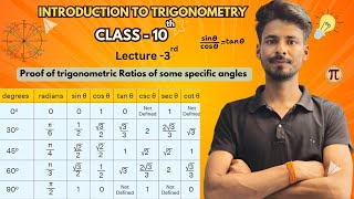 trigonometry Lecture 3 proof of trigonometric Ratios of angles 0⁰ 30⁰45⁰60⁰90⁰ By Gaurav Singh [upl. by Alanah]