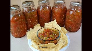 Making and Canning Fresh Chunky Salsa  Complete Walkthrough [upl. by Amargo]