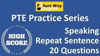 PTE Repeat Sentence Practice Questions with Answers  High Score PTE Practice  PTE Speaking [upl. by Binette69]