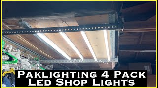 Paklighting 4 Pack Led Shop Lights  MumblesVideos Product Review [upl. by Yanaj]