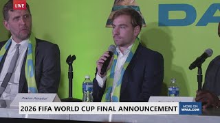 Paxton Pomykal reacts to ATampT Stadium not getting the 2026 FIFA World Cup Final match [upl. by Oelc]